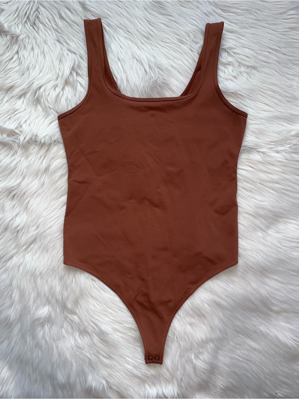 Abercrombie & Fitch soft A&F collection brown bodysuit tank women’s L large top